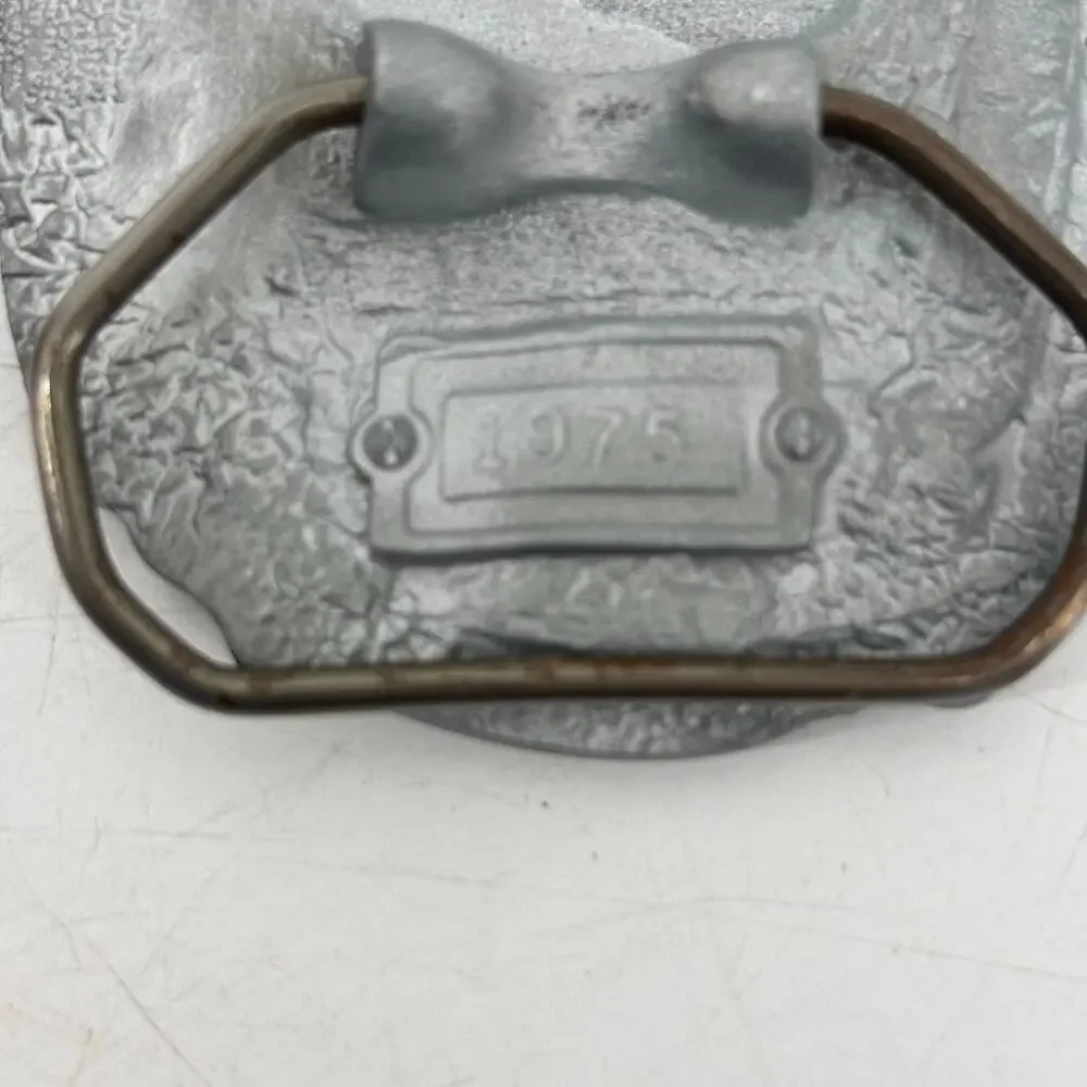 Vintage Belt Buckle Mechanics Performance Guaranteed Pewter Enamel
